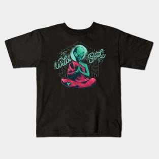 Meditate Alien Kids T-Shirt